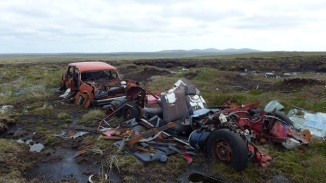 A couple of spectacular wrecks on the moor
